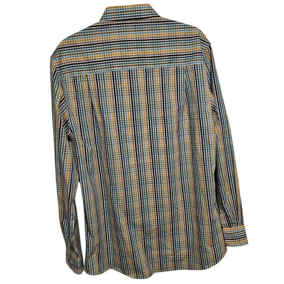 Nick Graham Button-Up Shirt – Size Large – Bold Multicolor Plaid Stretch - Picture 2 of 5